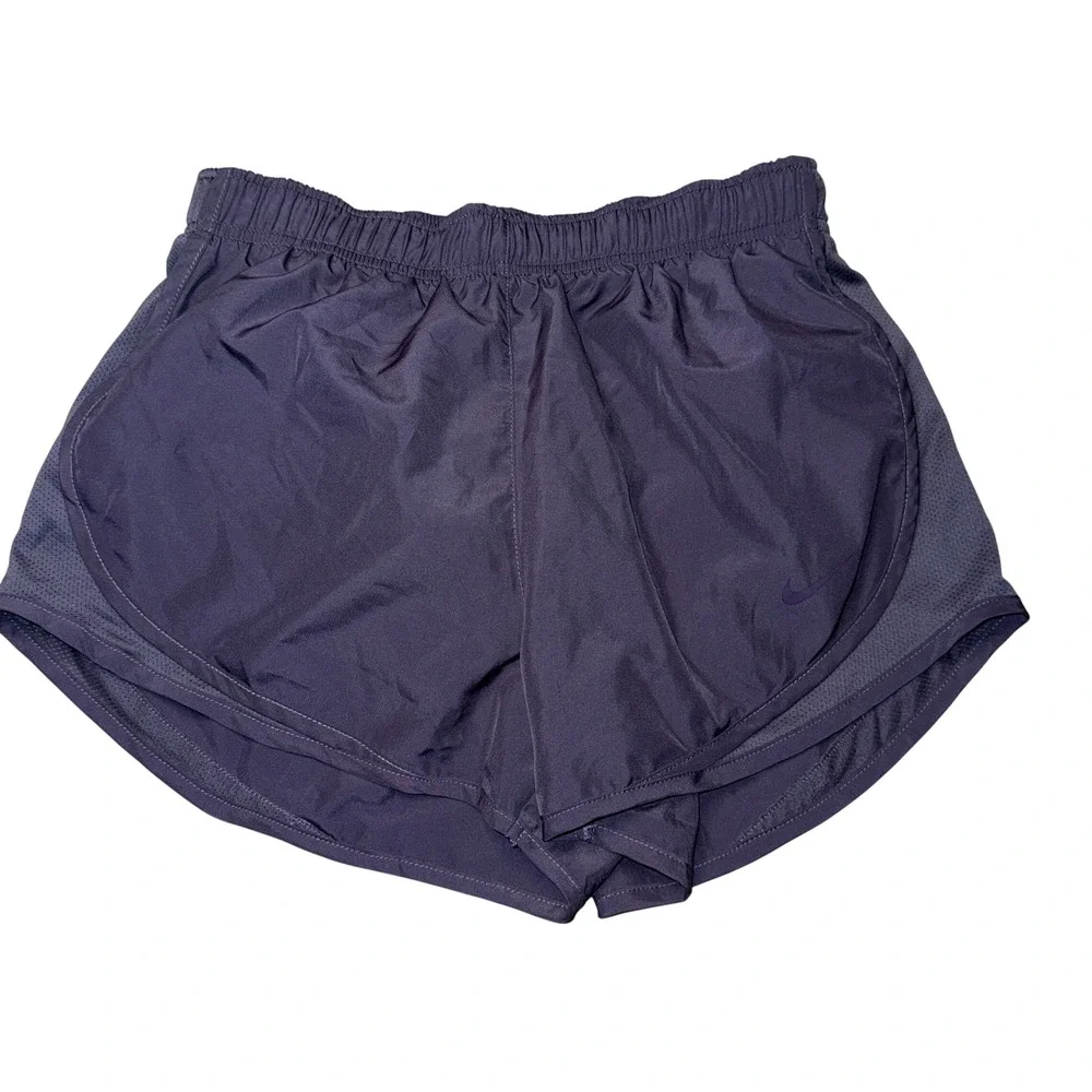 Nike Dri-FIT Running Shorts S Purple Mesh Panel Elastic Waist Athletic Workout